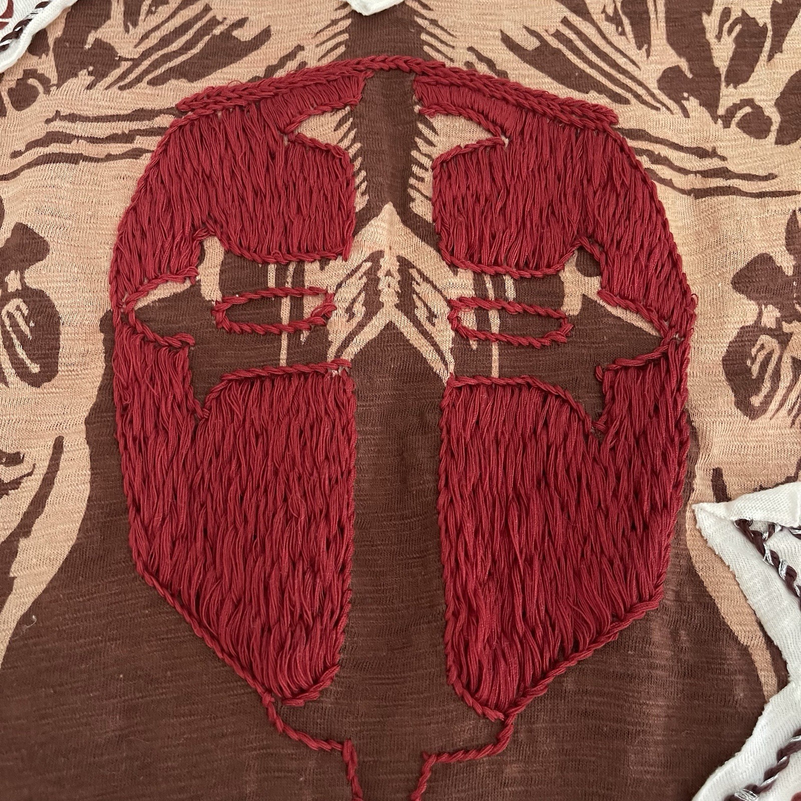 UK Toxic Fish Y2K Shirt Embroidered Rather Death Than False Faith Mens 3XL gallery