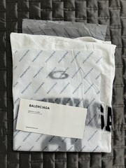 AUTH NWT Balenciaga Mens Oversized Basketball T Shirt White