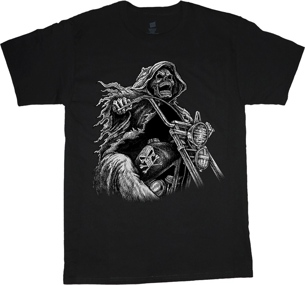 Grim Reaper Shirt Mens Graphic Tees Biker Shirt Mens Clothing Accessories Gifts gallery