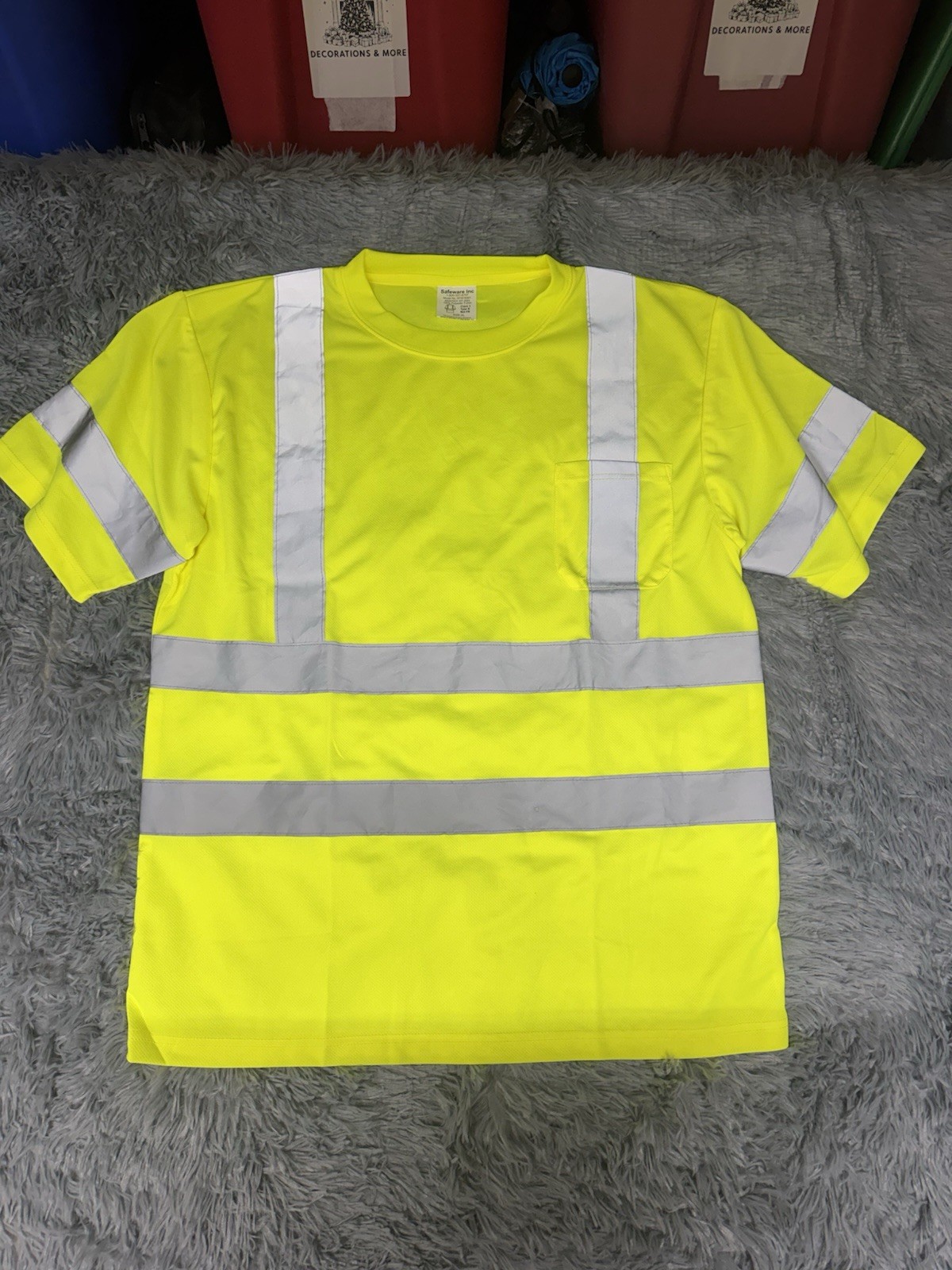 Class 3 Reflective Safety Yellow XL T-Shirt HIGH VIZ Safe Wear Pocket gallery