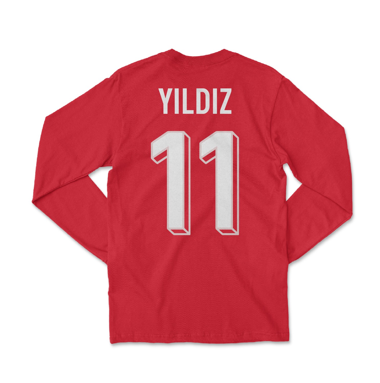 Turkiye 2026 Yildiz 11 Tribute Two-Sided Long Sleeve T-Shirt gallery