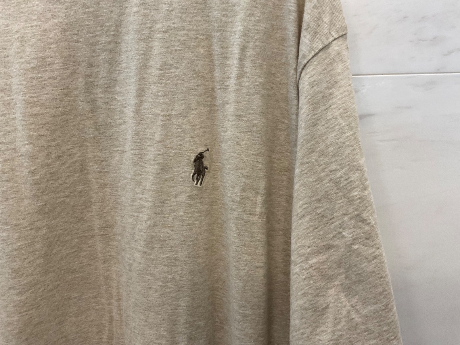 POLO Ralph Lauren Big & Tall OATMEAL TAN Short Sleeve Crewneck T Shirt 3XLT S44 gallery