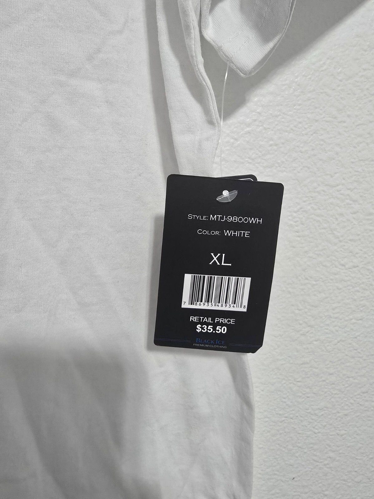 Blue Ice Men's Short Sleeve Crew Neck Classic T-shirt Color White Size XL gallery