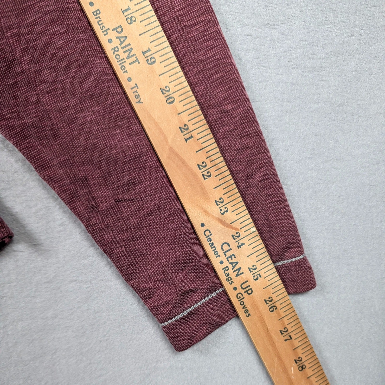 Carbon 2 Cobalt V-Neck Shirt Mens XL Burgundy Slub Knit Long Sleeve 144552 gallery