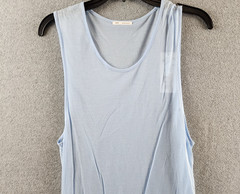 AMI Alexandre Mattiussi Semi Sheer Tank Top Men’s M Cashmere Blue Crew Neck