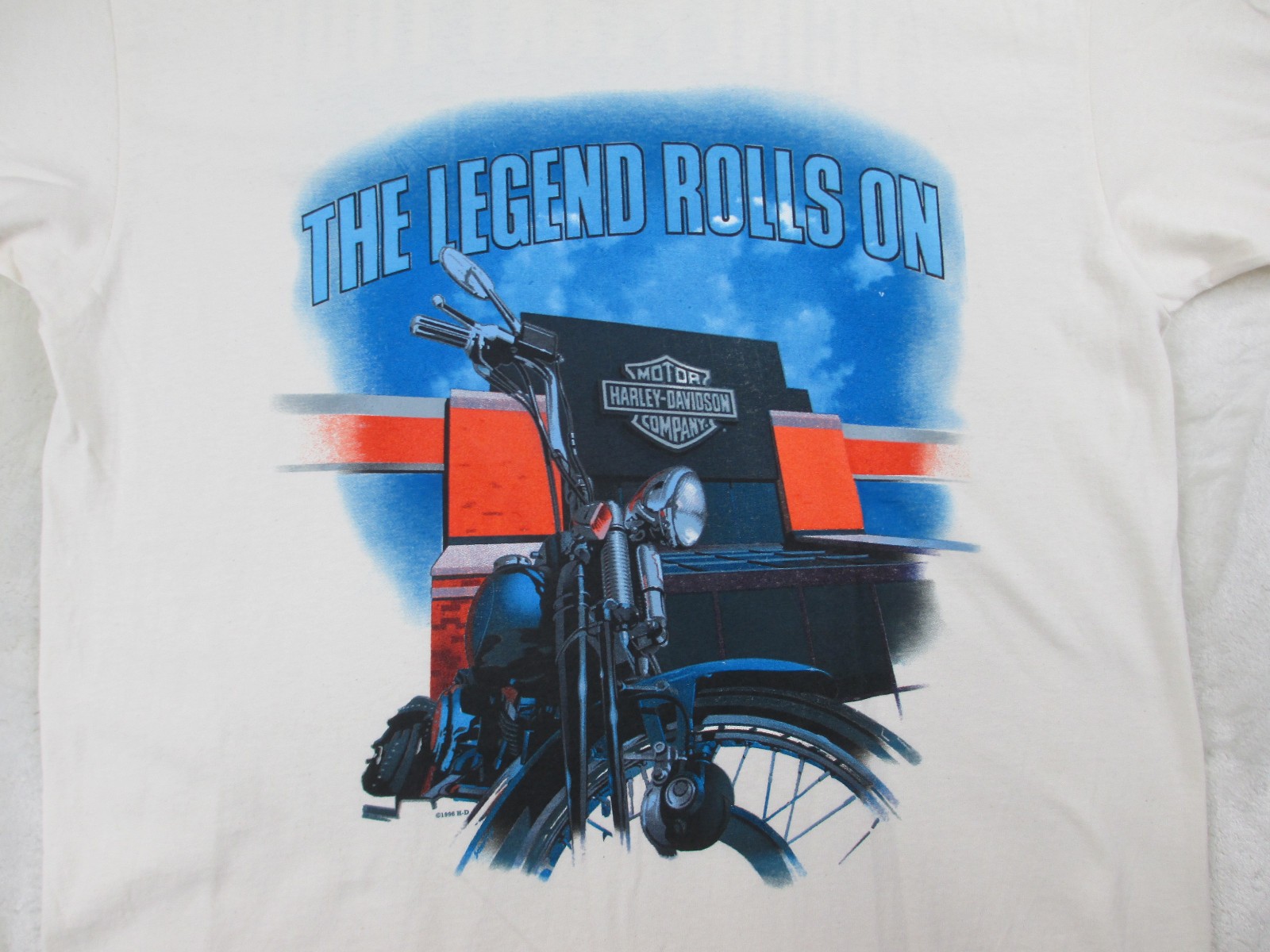NEW VINTAGE Harley Davidson Shirt Mens Extra Large Brown Tan Motorcycle 90s gallery