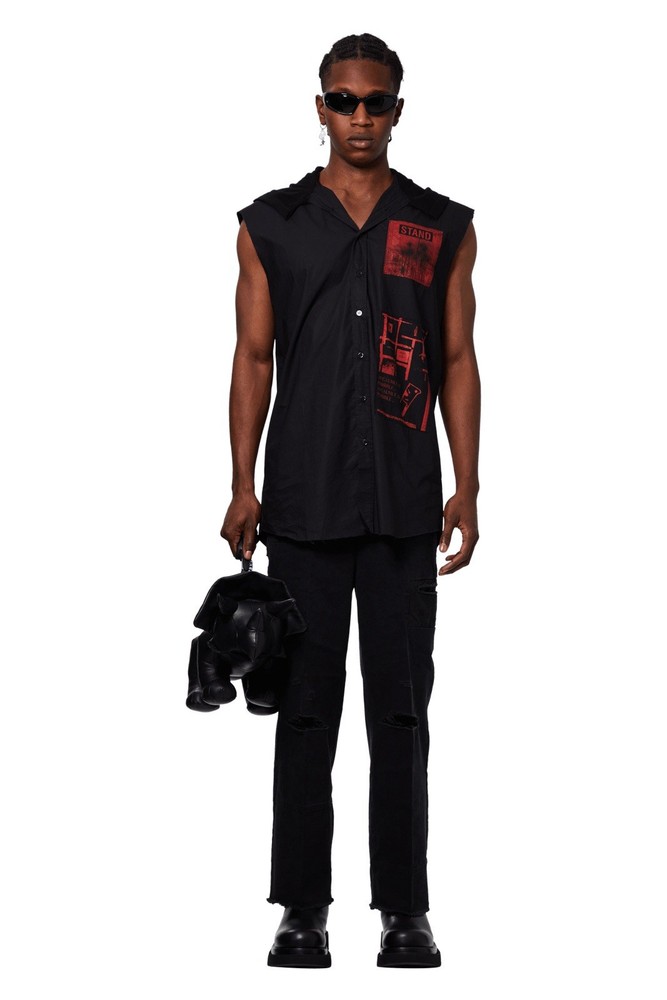 RAF SIMONS A01-200 21SS ARCHIVE REDUX Sleeveless Hoodie Shirt