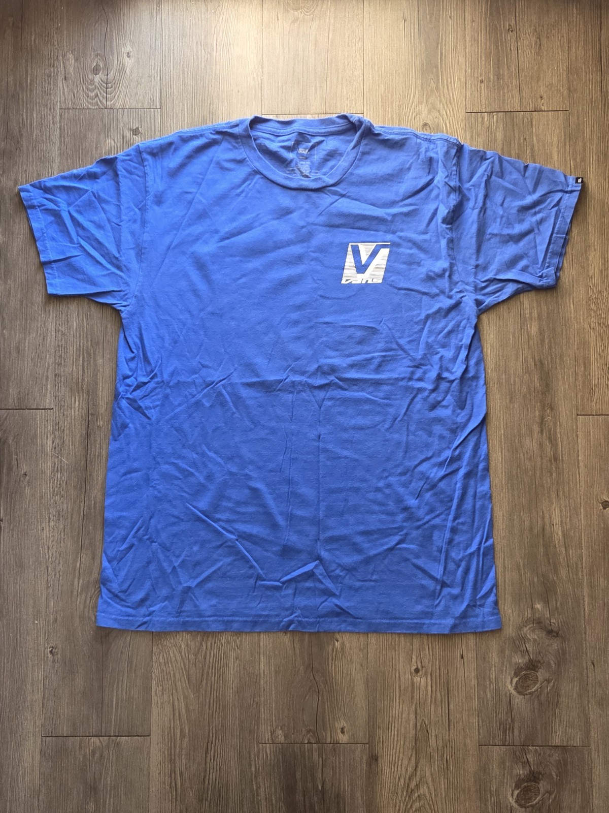 Vans Men's Blue Classic Fit Logo Graphic Print Crew Neck Tee Short Sleeve Size L gallery