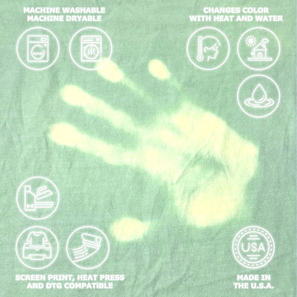 Shadow Shifter Color Changing Adult GREEN TO YELLOW T-Shirts like 90s Hypercolor gallery