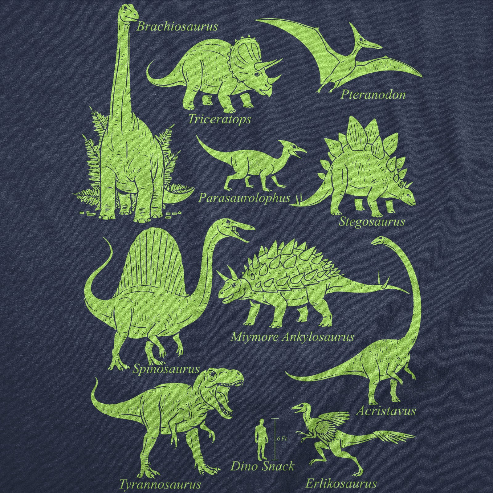Mens Funny T Shirts Dinosaurs And Human Dino Snack Sarcastic Graphic Novelty Tee gallery