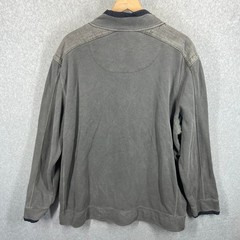 Carbon 2 Cobalt Henley Pullover Mens 2XLT Gray Cotton Long Sleeve Mock Neck EUC