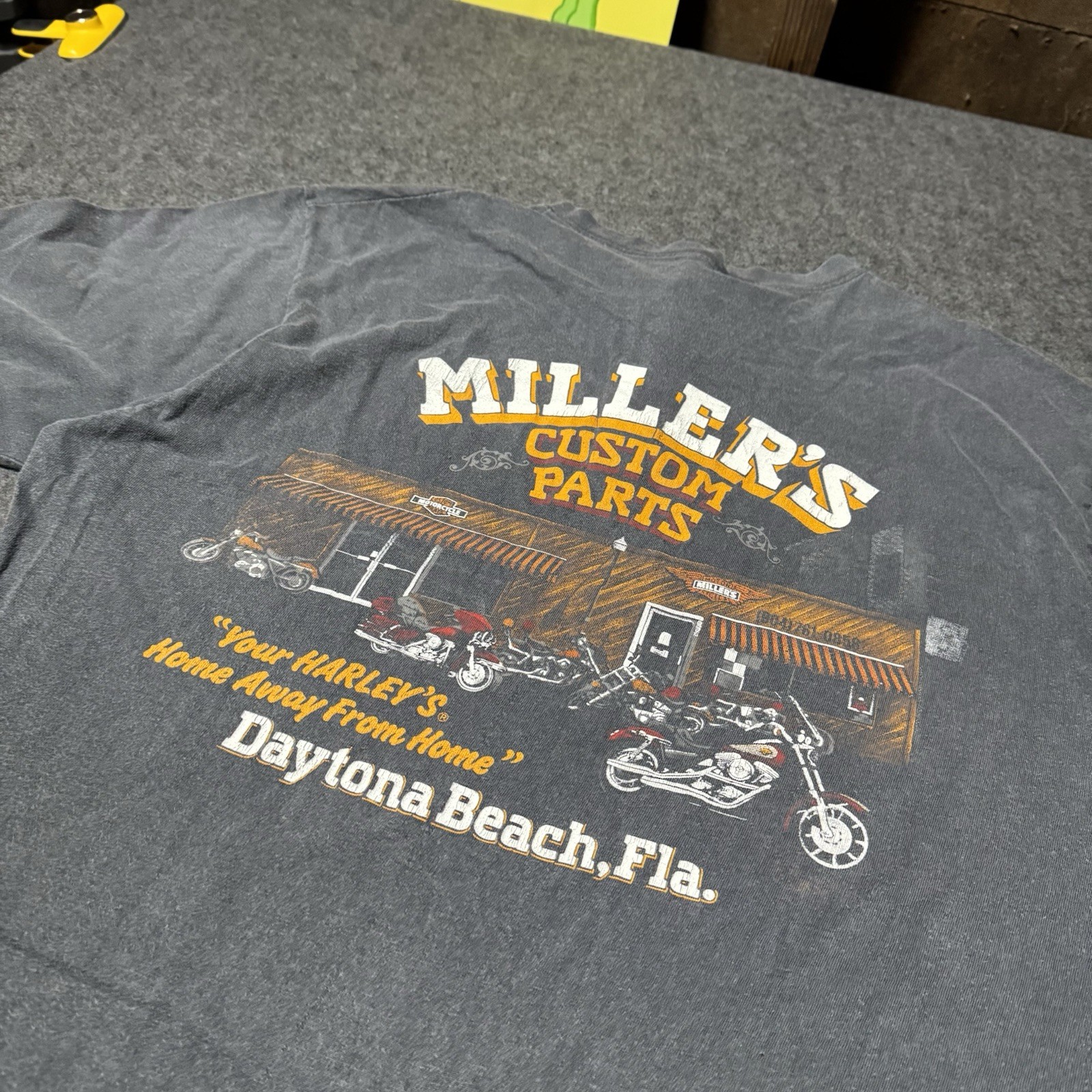VTG 90s Millers Custom Parts Henley Biker Shirt Mens XL Fader Grunge gallery