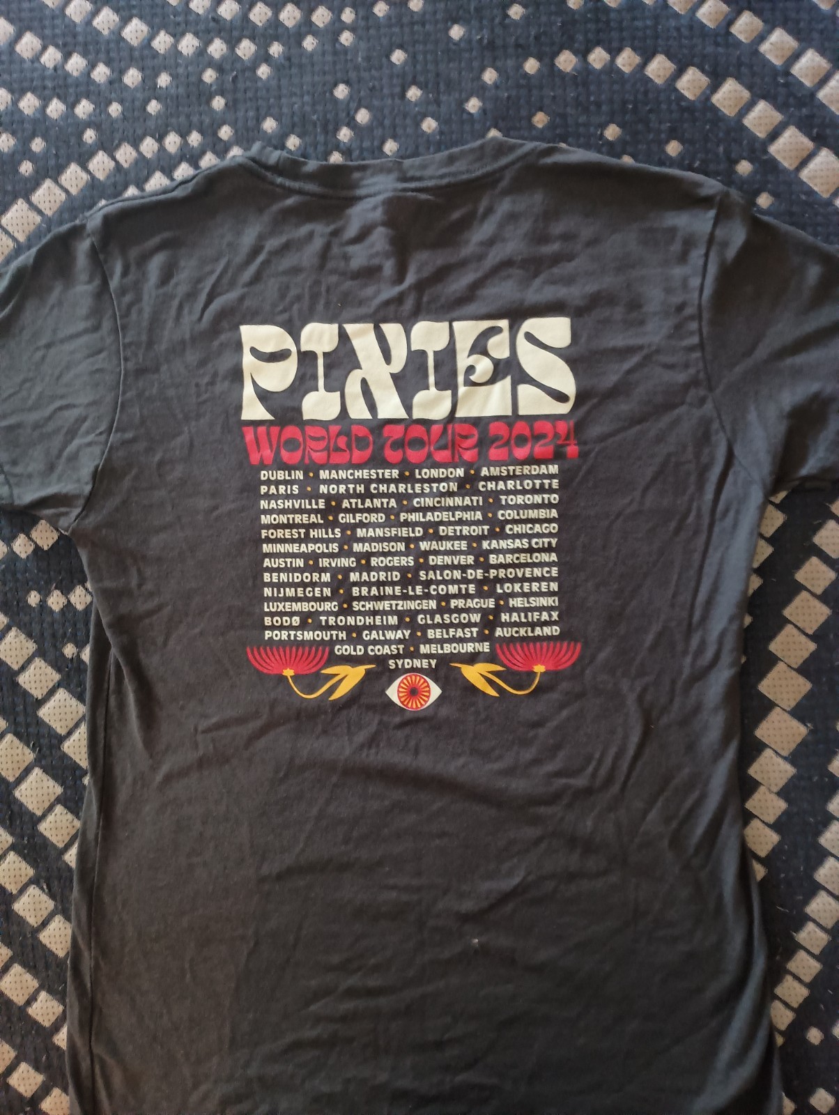 Vintage Rare Pixies Punk Band Tour Shirt Size large butterfly evil eye gallery