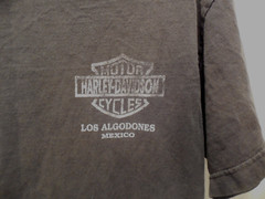 Vintage Harley Davidson Los Algodones T-Shirt Mexico LRG 2 side Black