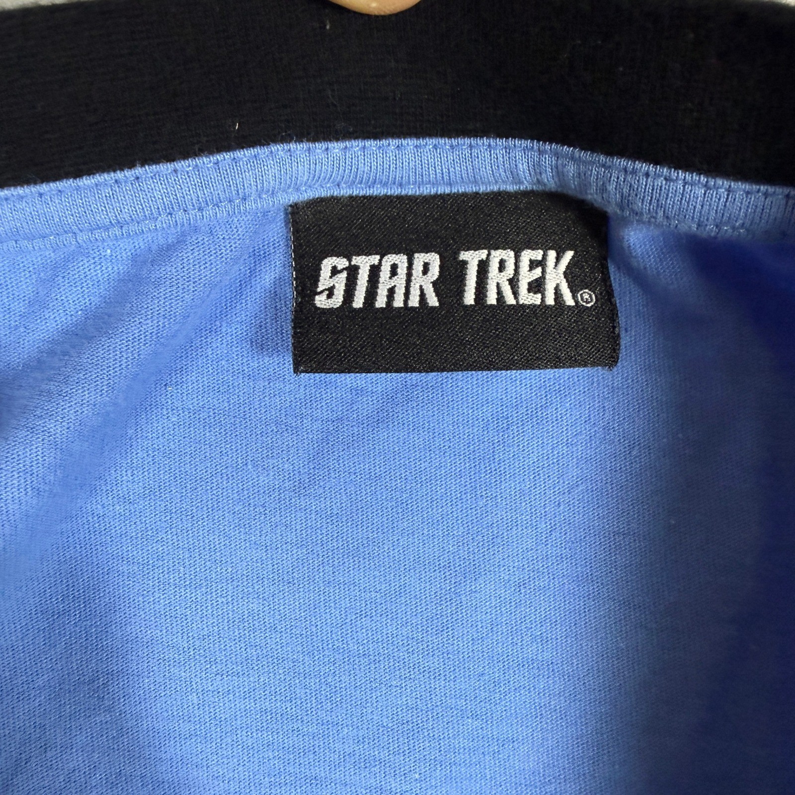 Star Trek T-Shirt Mens L Blue Long Sleeve Cotton Science Officer Uniform Cosplay gallery