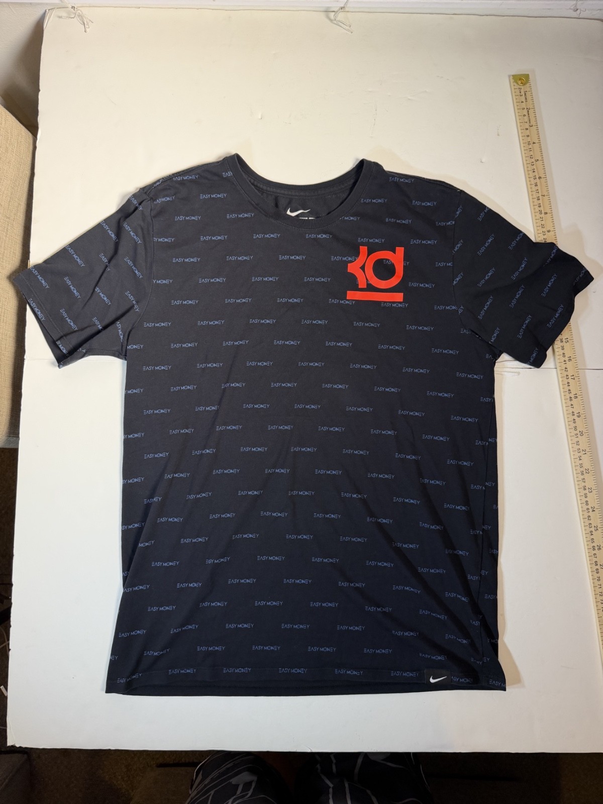 The Nike Tee Large L Black 2016 KD Kevin Durant Easy Money All Over Print Shirt gallery