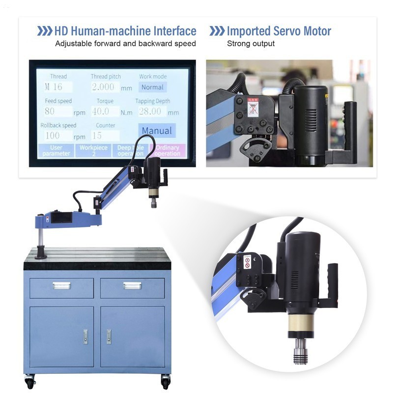 M4-M24 Universal Electric Tapping Machine 360° Flexible Arm With Collets New—