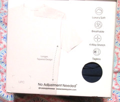 NWT-Tommy John Second Skin Crew Neck T Shirt 3 Pk-White/Black/Navy-SZ L-59.50