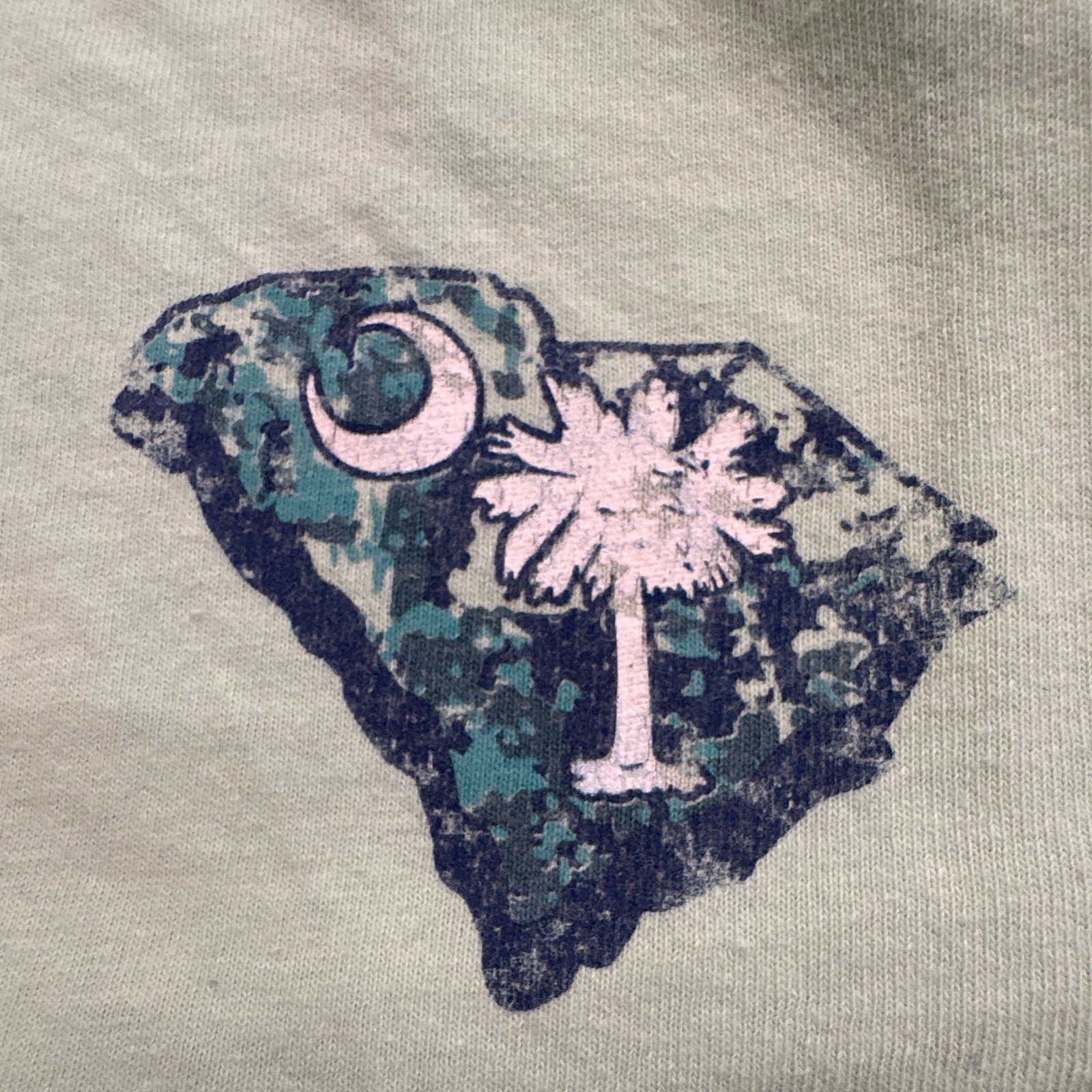 Gildan Cotton Men's L Mint Green South Carolina Palmetto Graphic Tee Crew Neck gallery
