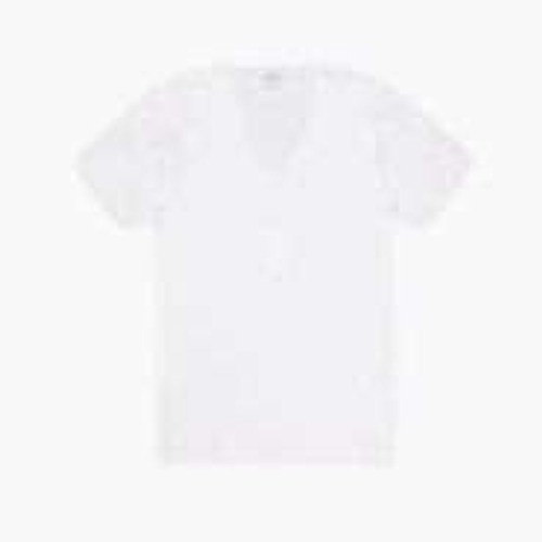 Sunspel England Mens XL White Cotton Cellular Mesh Deep V-Neck T-Shirt Knit Top gallery