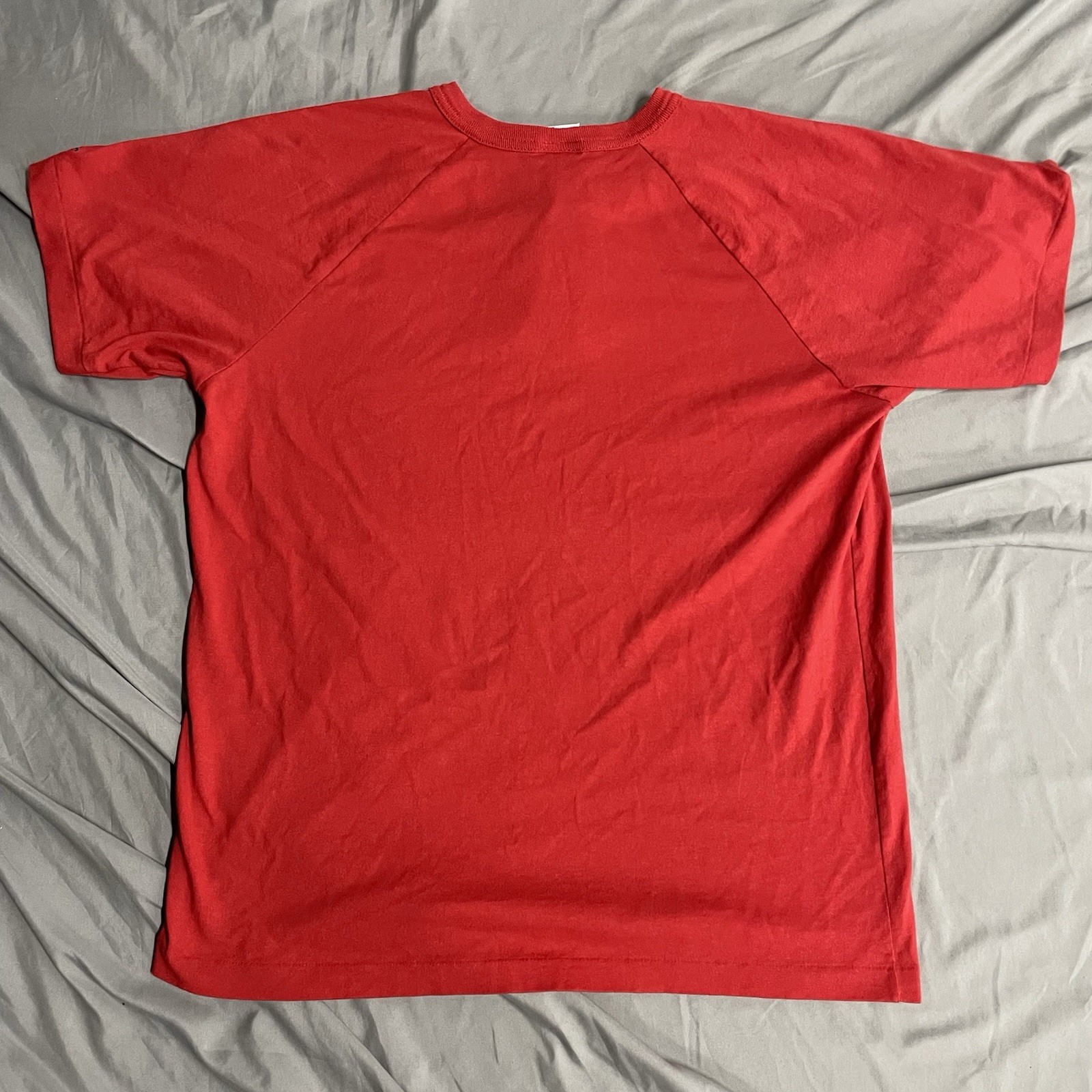 Vintage 90s Bike Blank Henley Button Red T Shirt Sz XL Made In USA Single Stitch gallery