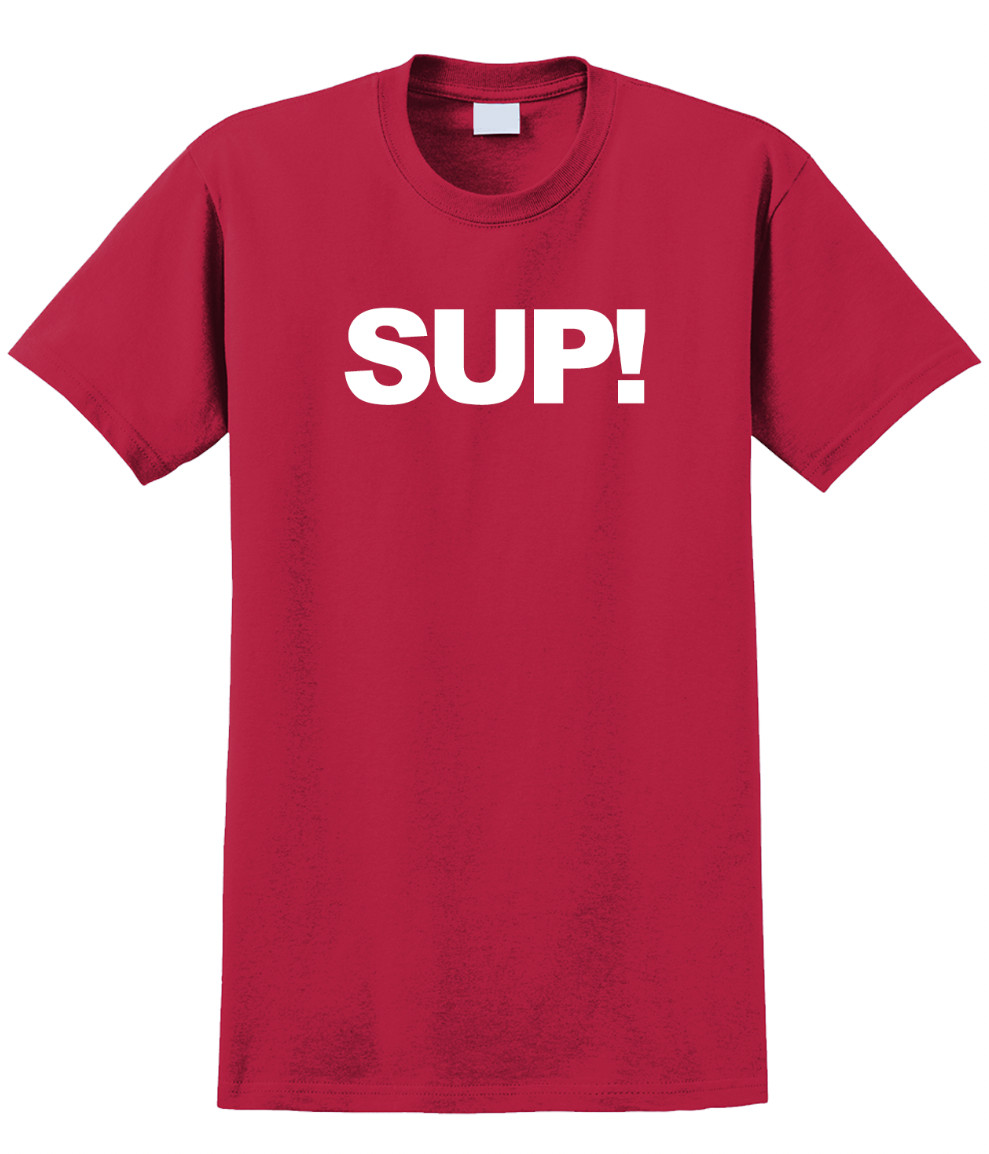 Sup T-Shirt Short Sleeve Graphic Tee Unisex apparel Text logo design. gallery