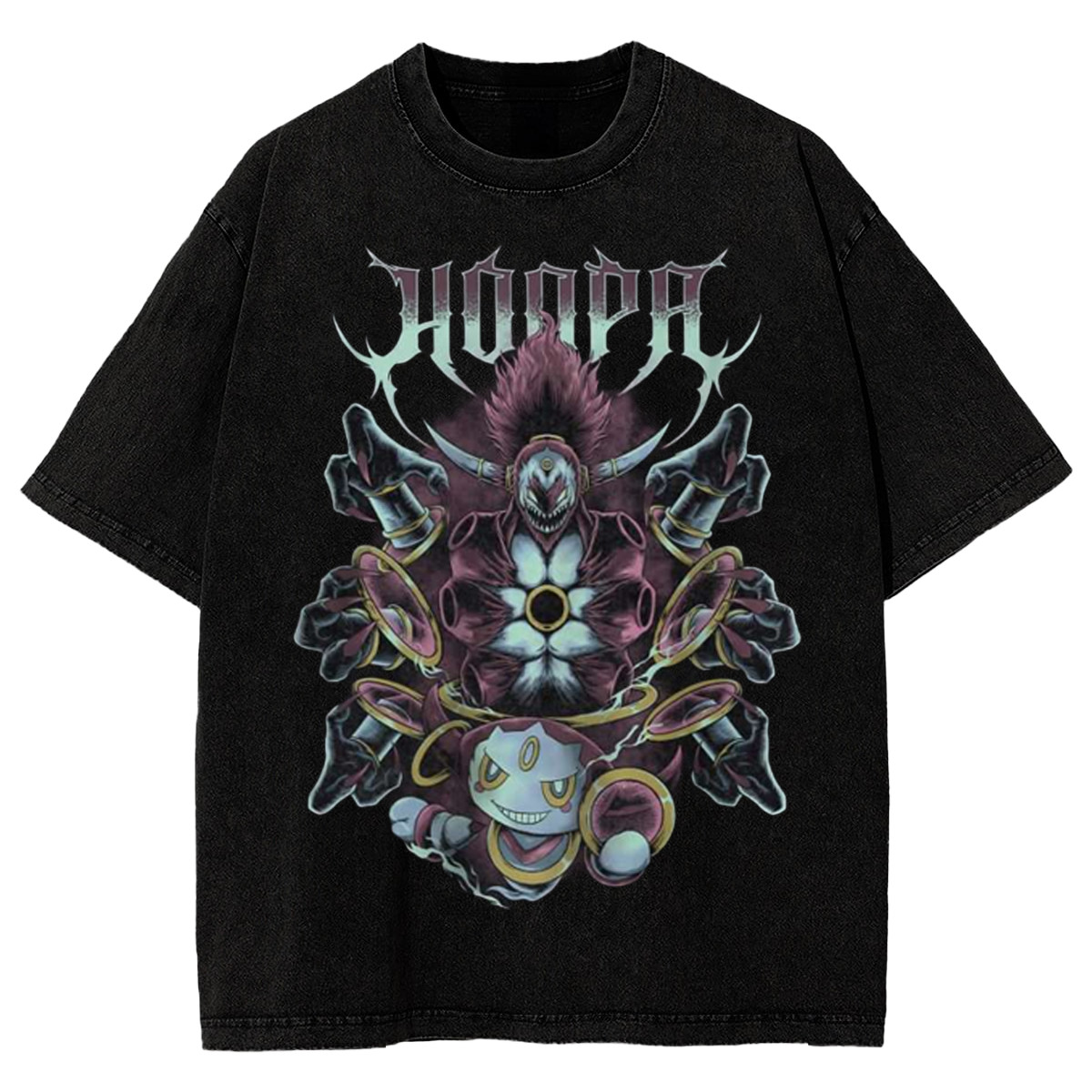 Hoopa P0kemon Anime T-Shirt Vintage Psychic Ghost Legend Tee gallery