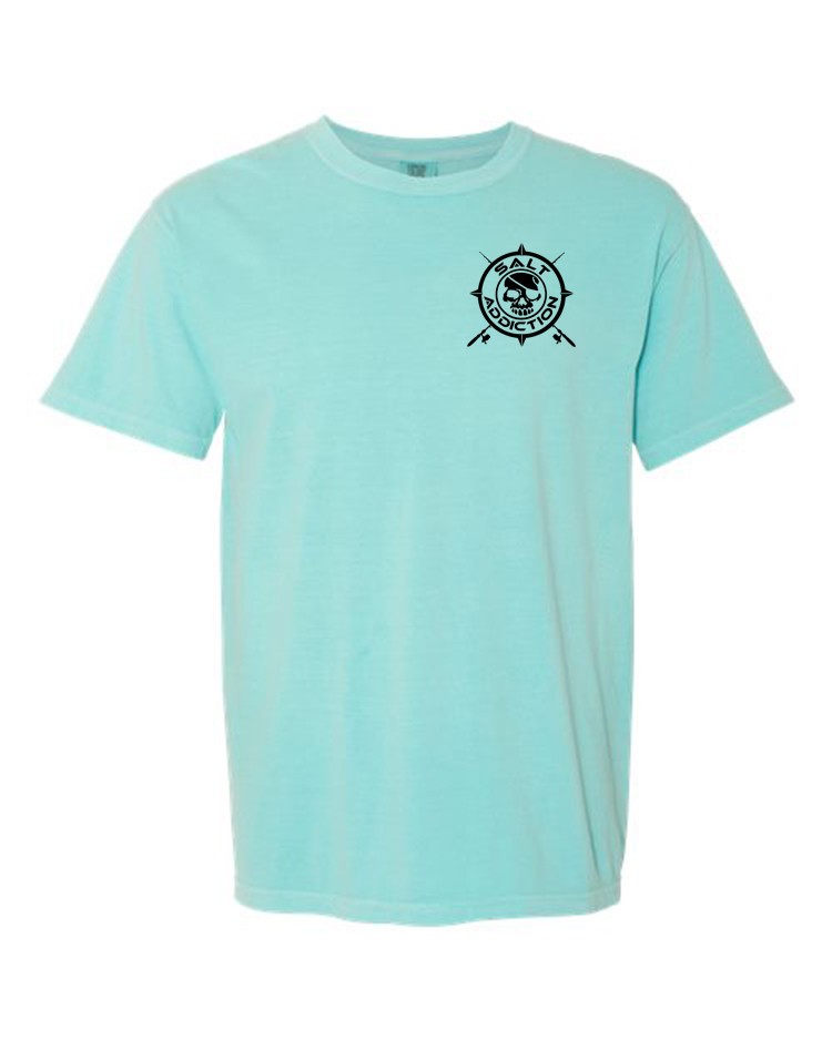 Salt Addiction Nautical compass Logo Fishing Short Sleeve T Shirt Ocean gallery