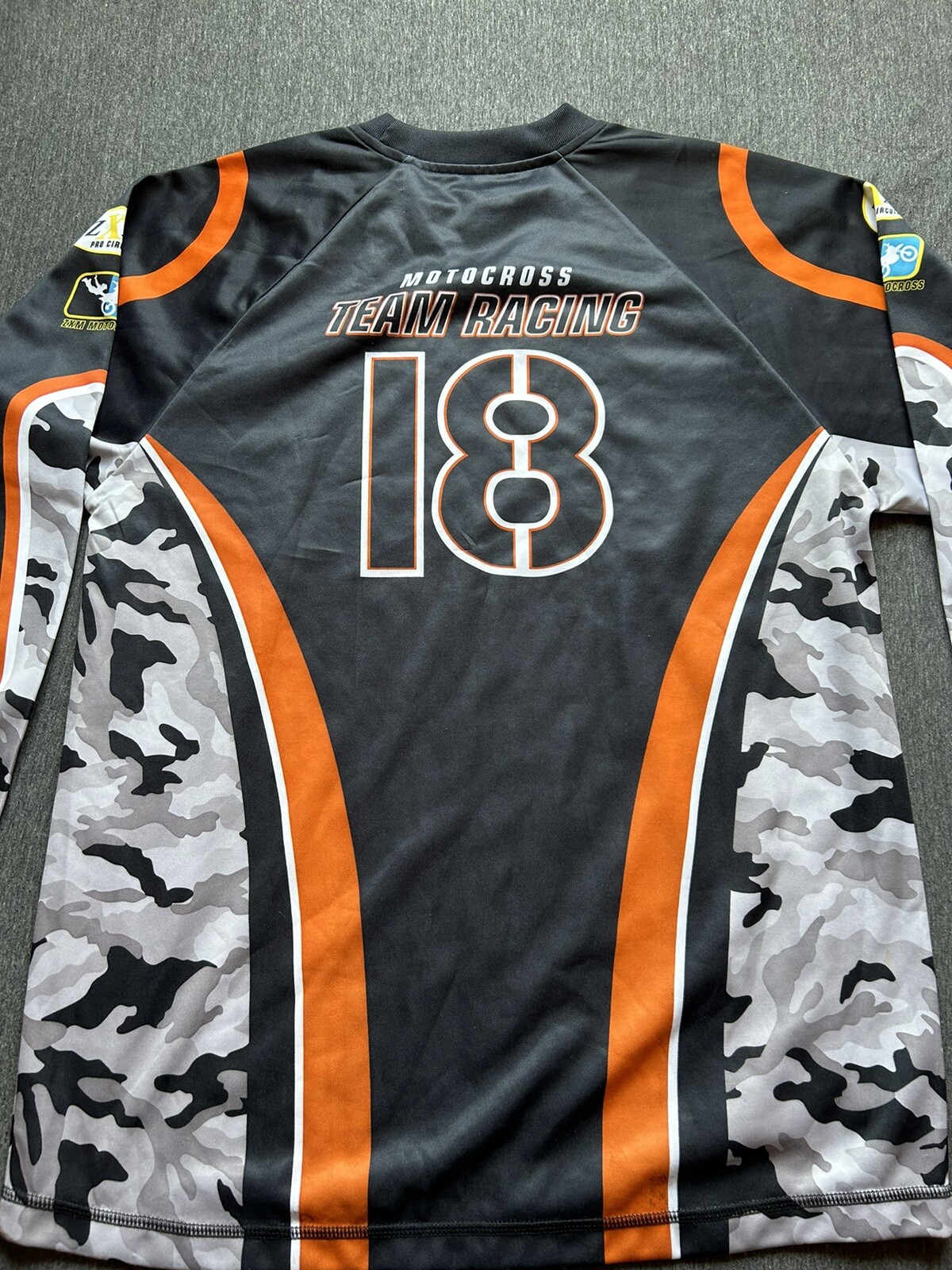 zeroxposur motocross shirt team racing Black Orange Camo gallery