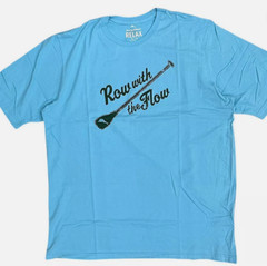 $45 TOMMY BAHAMA Light Blue ROW WITH THE FLOW Relaxed Fit Short Sleeve T-shirt