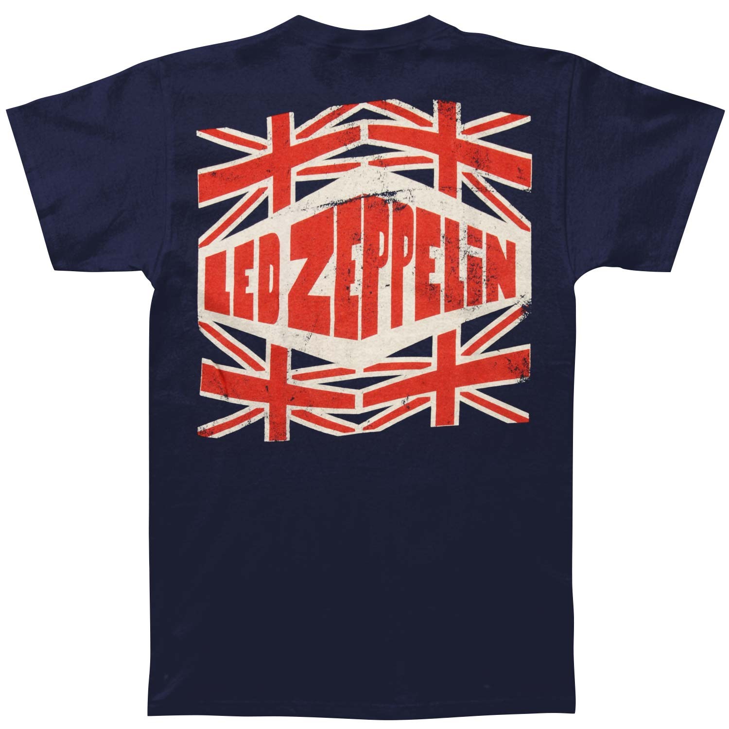 Men's Led Zeppelin Union Jack Tee Slim Fit T-shirt XX-Large Navy gallery