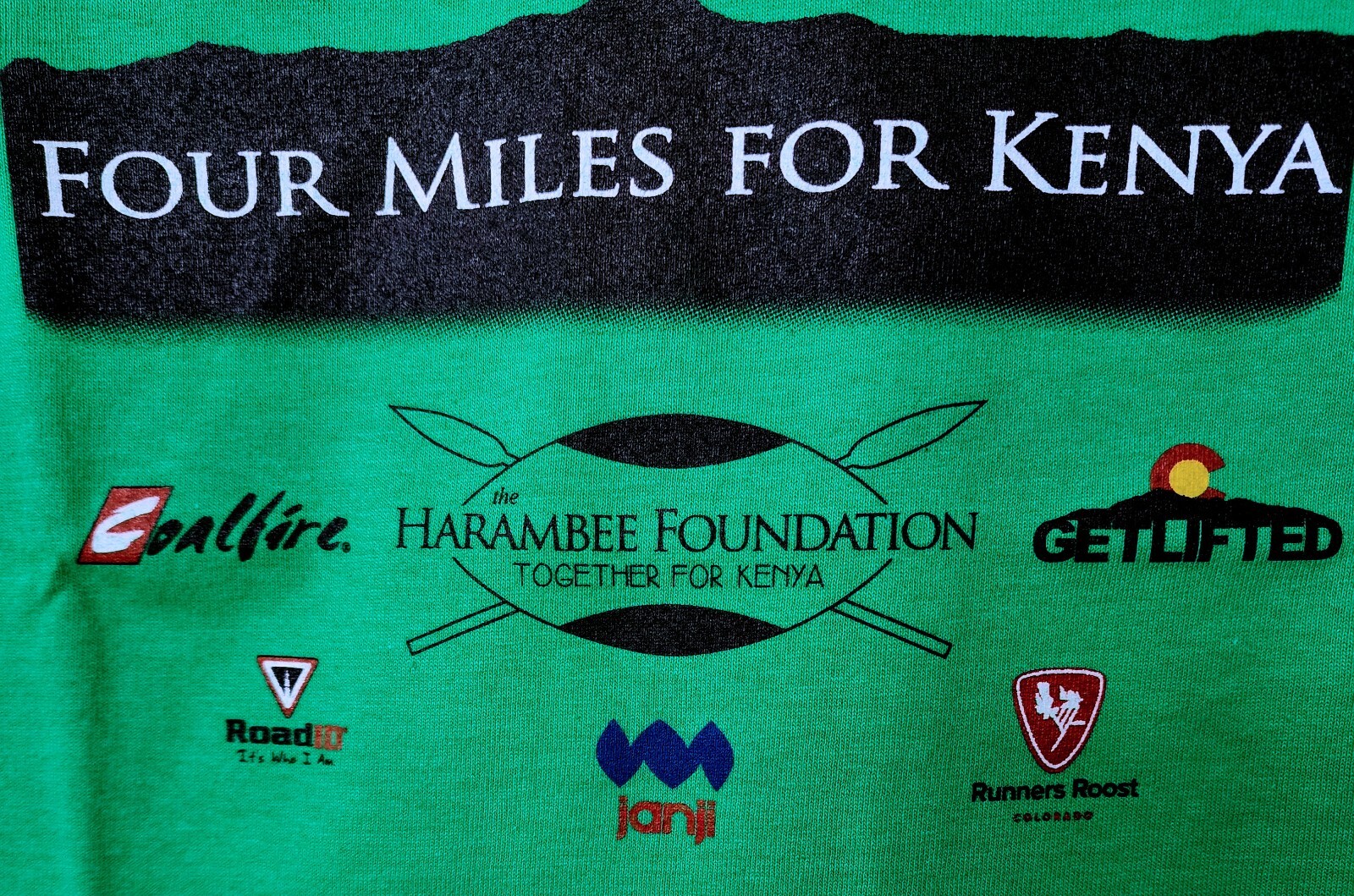 Four Miles for Kenya Charity Race T-Shirt - Adult Small - Never Worn - Rare gallery
