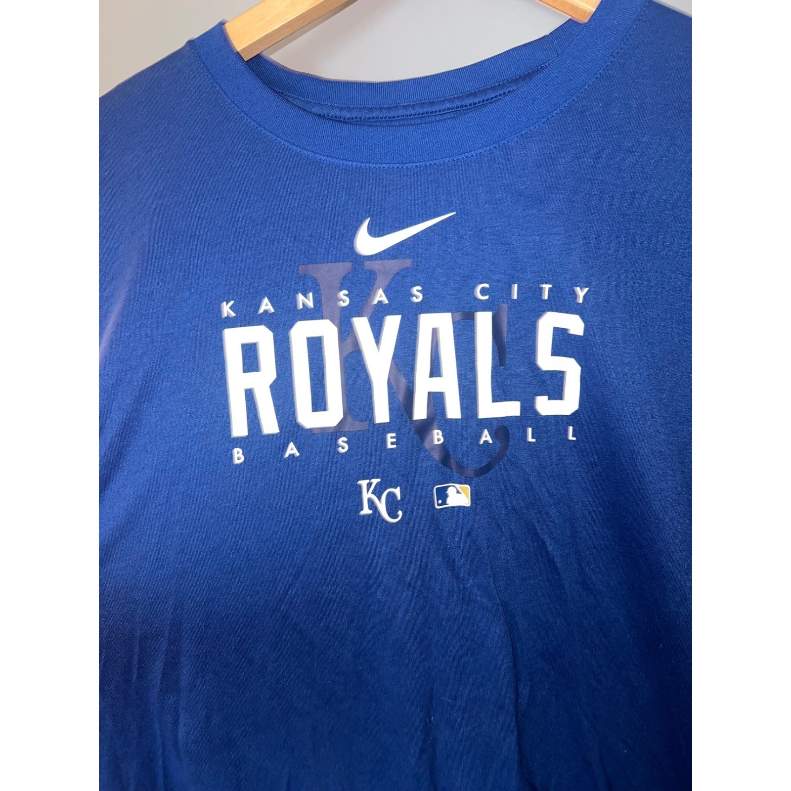 Nike Kansas City Royals Baseball Dri-FIT Long Sleeve Shirt Blue Mens XL MLB gallery
