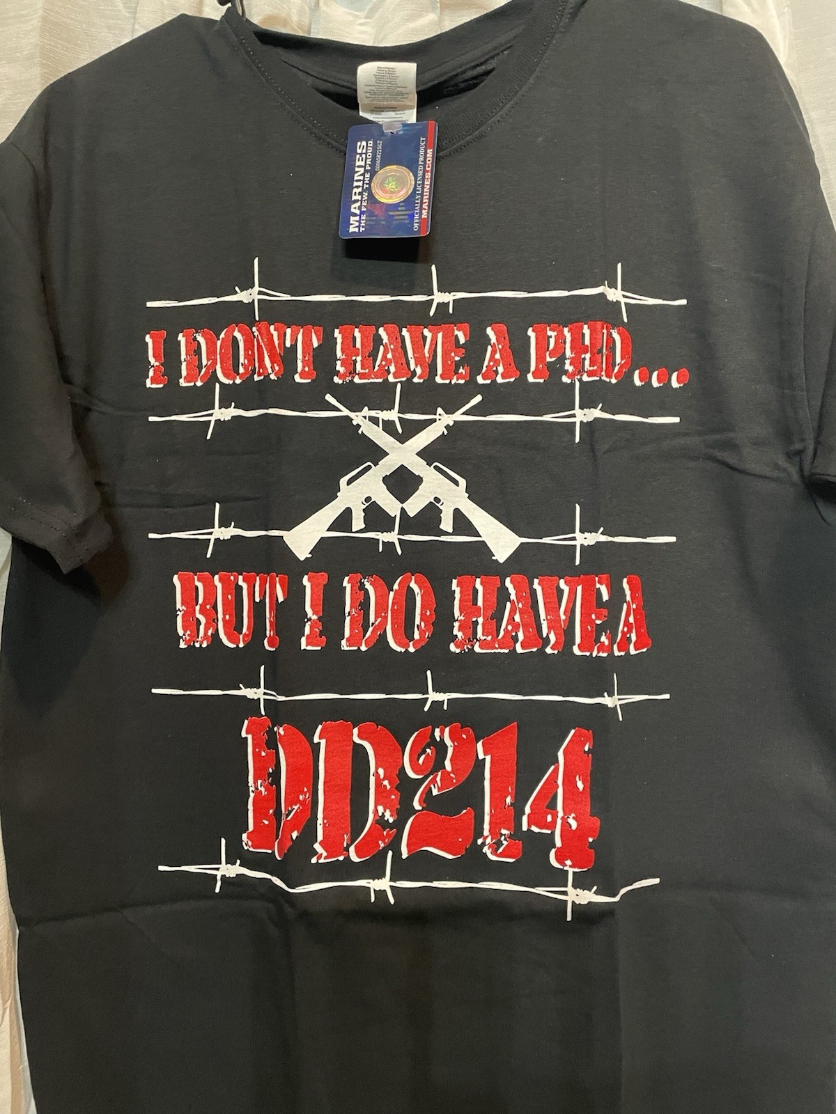 DD214 Alumni Veteran Honorable Discharge T-Shirt medium , Army Marines Navy