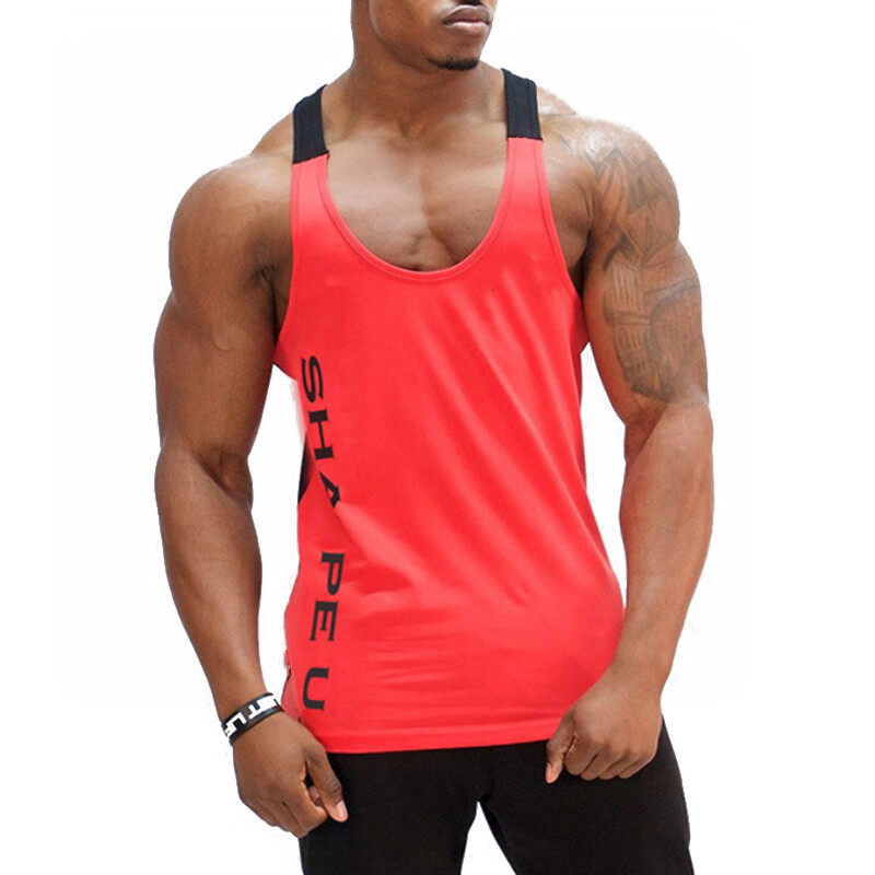 Men's Sleeveless Workout Tank Top Bodybuilding Gym Sports Muscle Fitness T-Shirt gallery