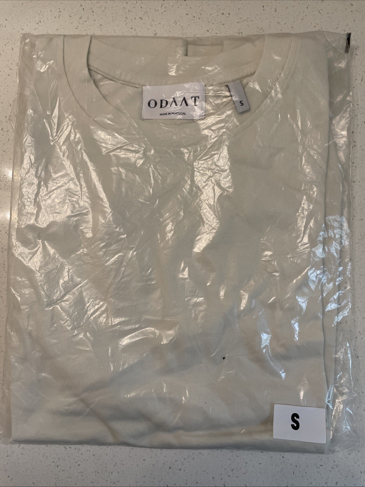 ODAAT 100% Organic Cotton Cream T-Shirt Short Sleeve Small NWT gallery