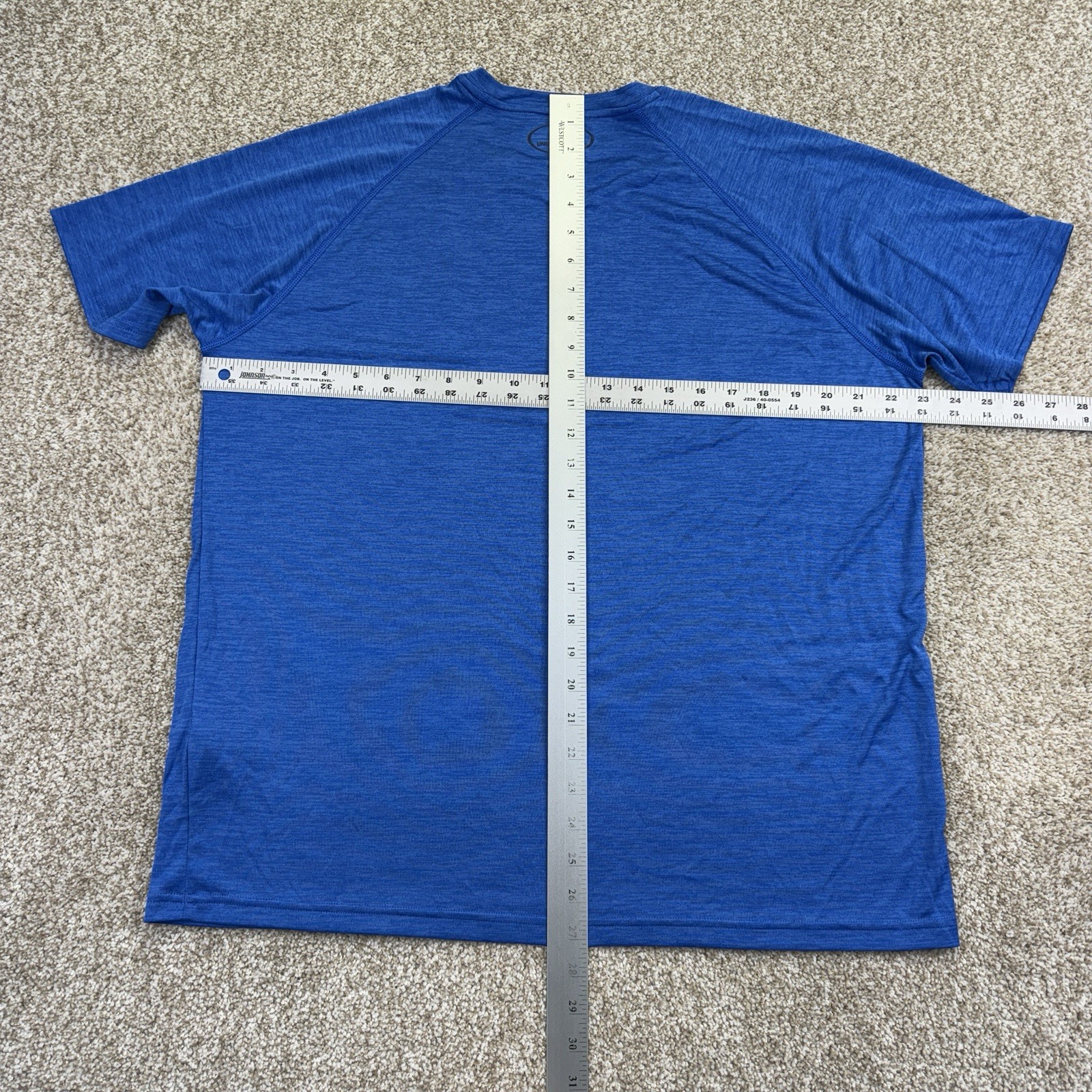 Under Armour Heatgear T Shirt Mens Large Blue Short Sleeve Raglan 1228539 gallery