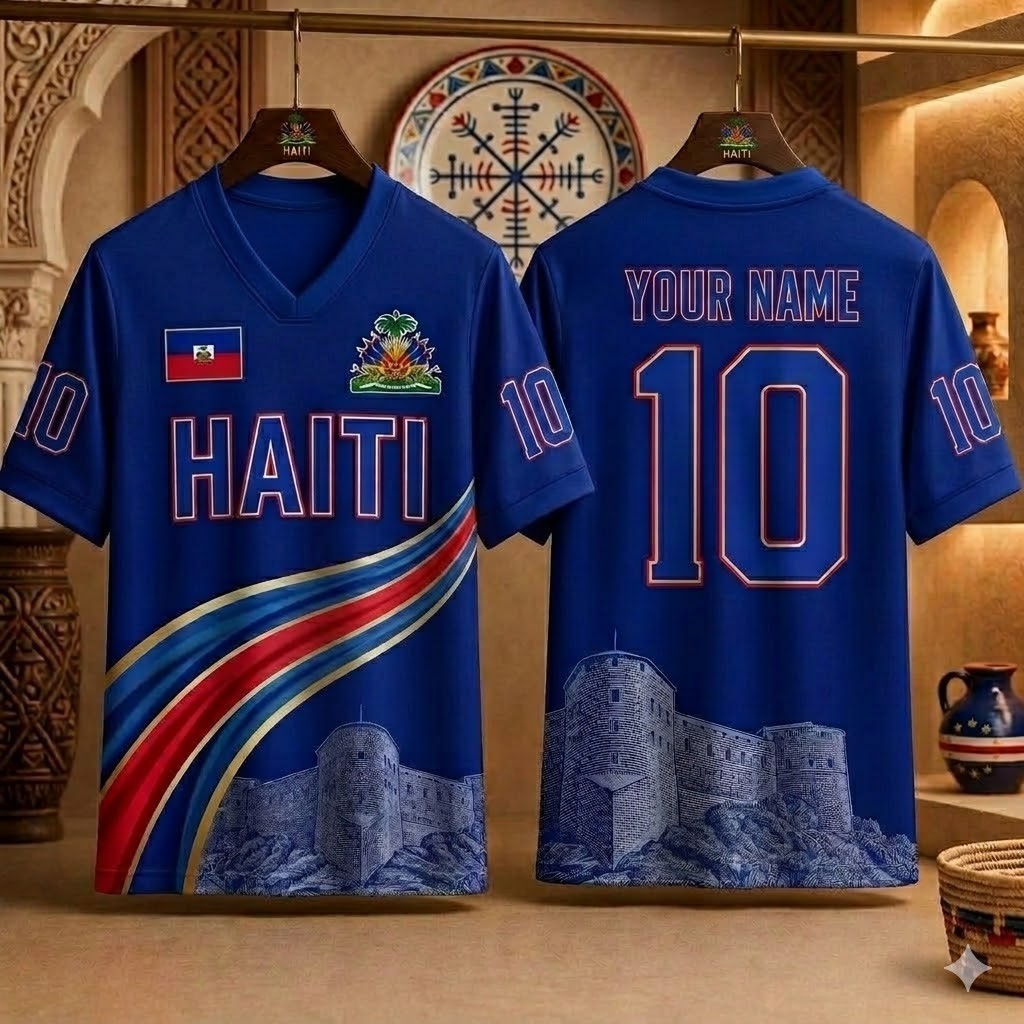 Haiti Soccer Jersey Custom Name Number Fan Shirt Adult Sizes S-5XL gallery
