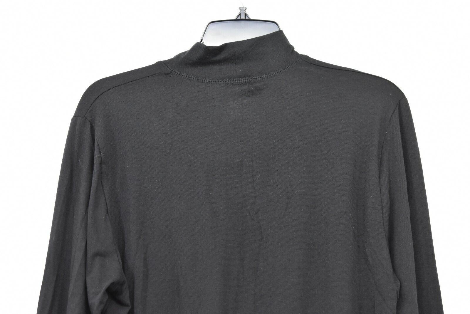 32 Degrees Heat Mens Black High Neck Stretch Comfort-Fit Long Sleeve T-Shirt M gallery