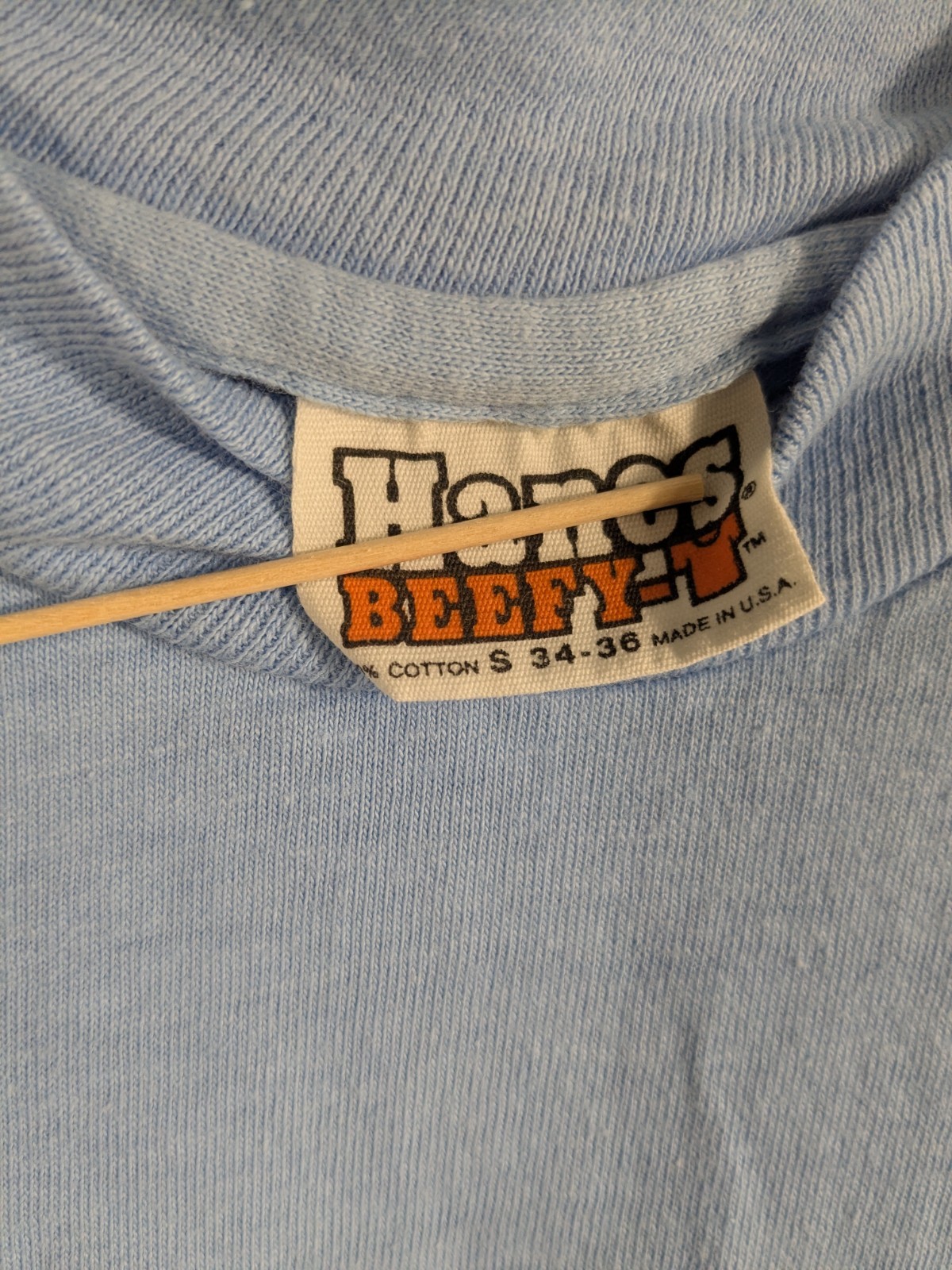 Hanes Beefy-T Cotton Plain Crew Neck Short Sleeves Adult T-Shirt 5180 Light Blue gallery