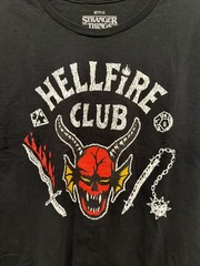 THRASHED Netflix Stranger Things Hellfire Club Mens Large Graphic T-Shirt