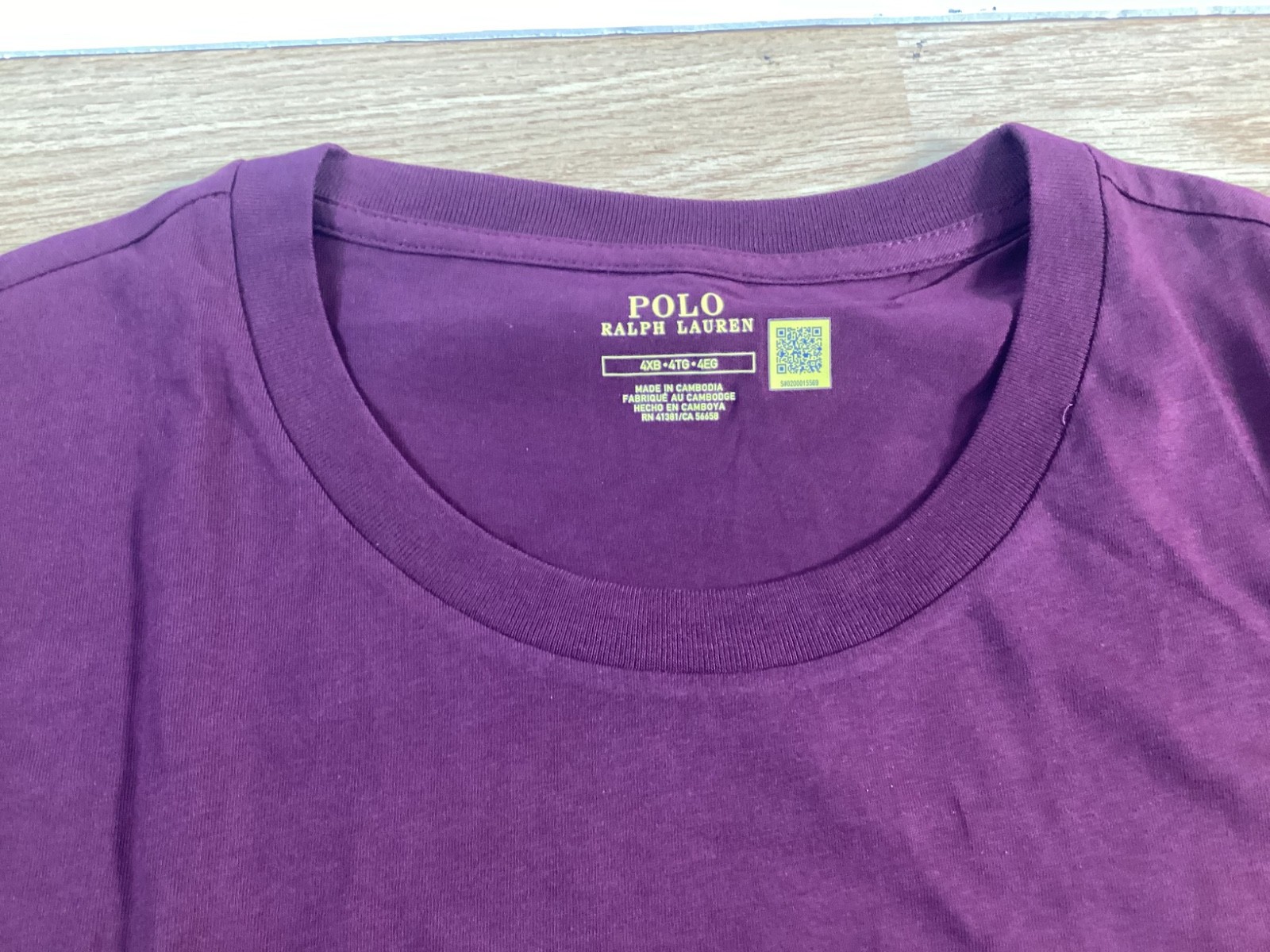 Mens Polo Ralph Lauren short sleeve crew neck t shirt Size 4XB Maroon gallery