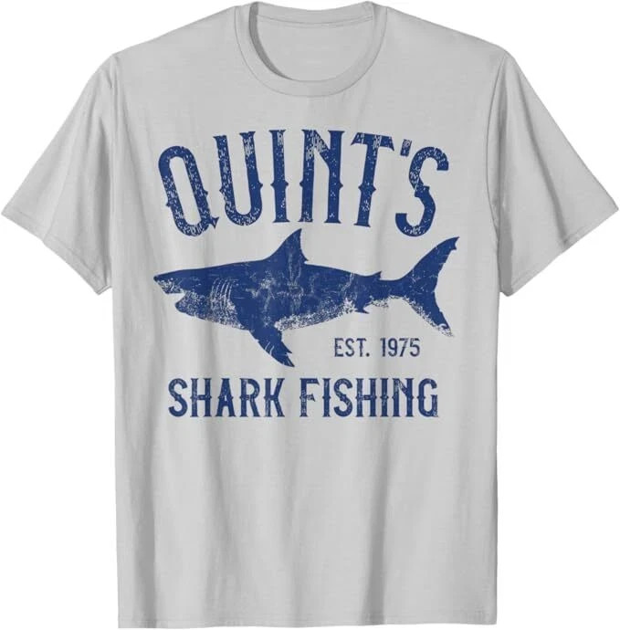 Vintage Quint's Shark Fishing 1975 Retro T-Shirt, Size S-5XL gallery