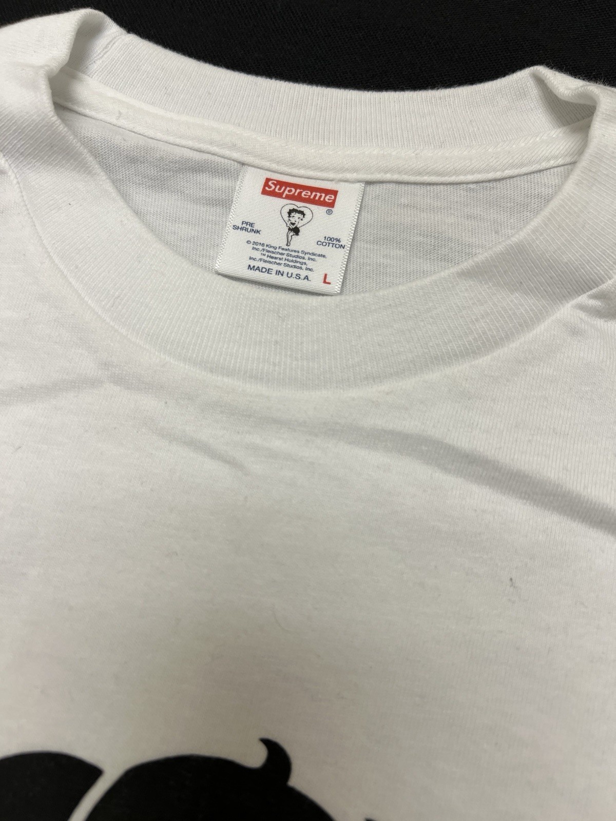 SS16 SUPREME Berry Boop Tee White L Large gallery