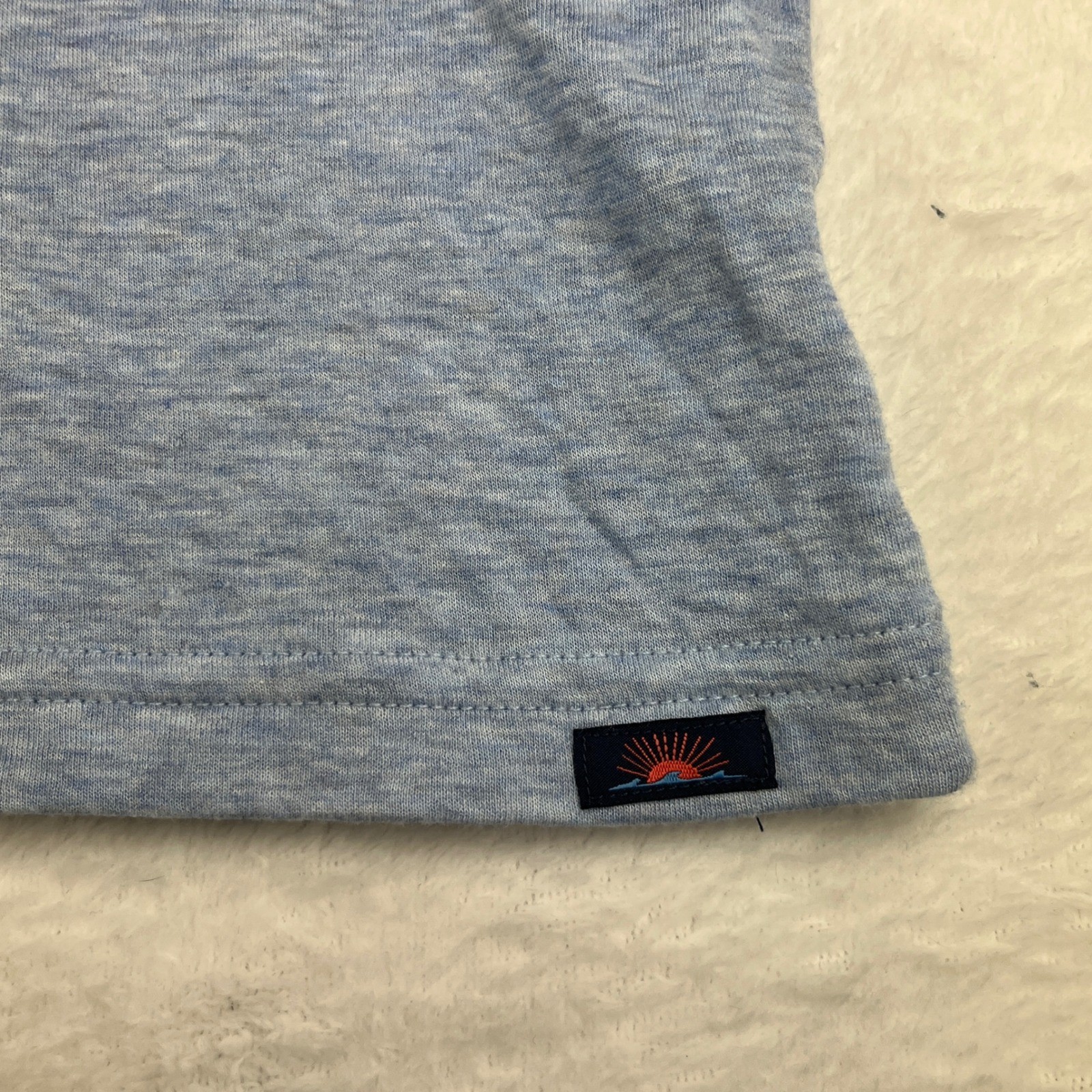 Faherty T-Shirt Mens Medium (M) Cloud Cotton Pima Modal Heather Blue Tee gallery