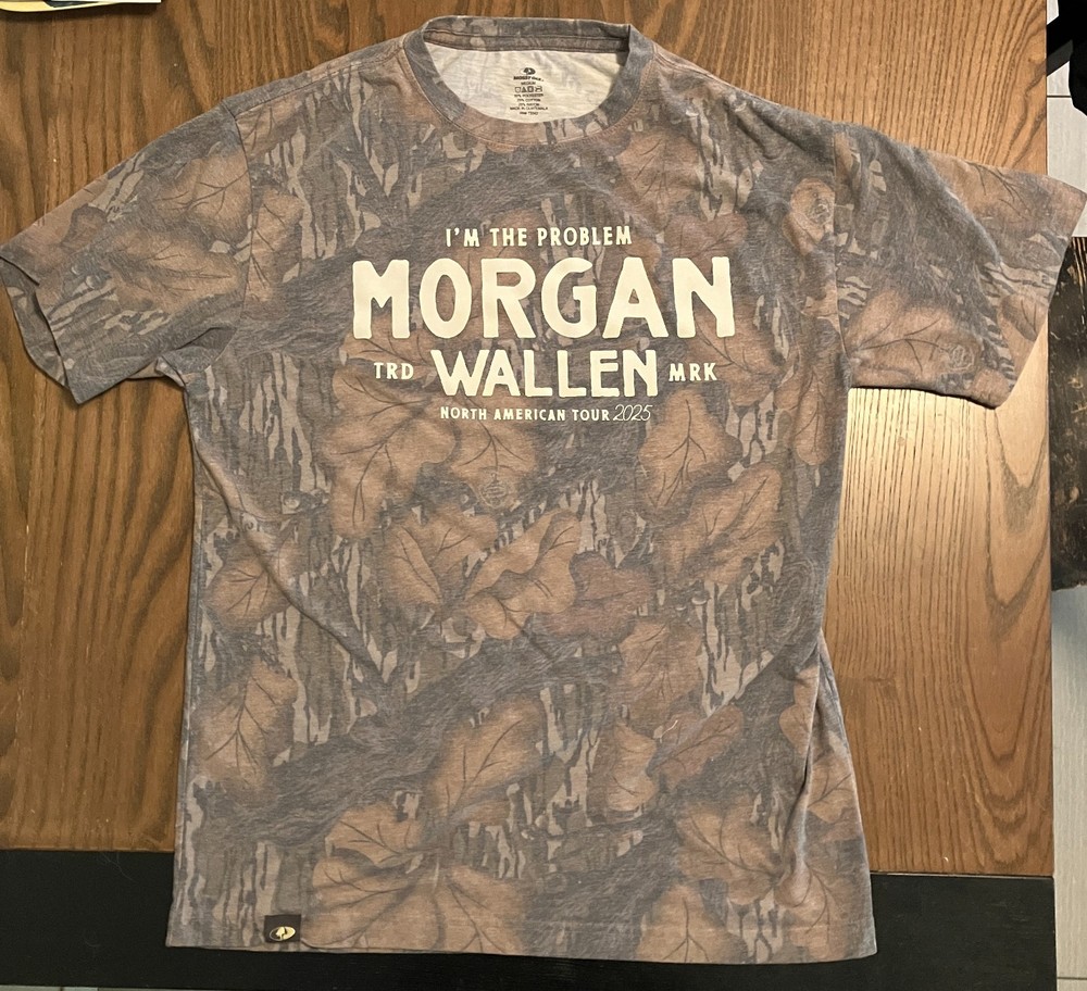 Morgan Wallen “I’m The Problem” Mossy Oak T-Shirt 2025 North American Tour MED