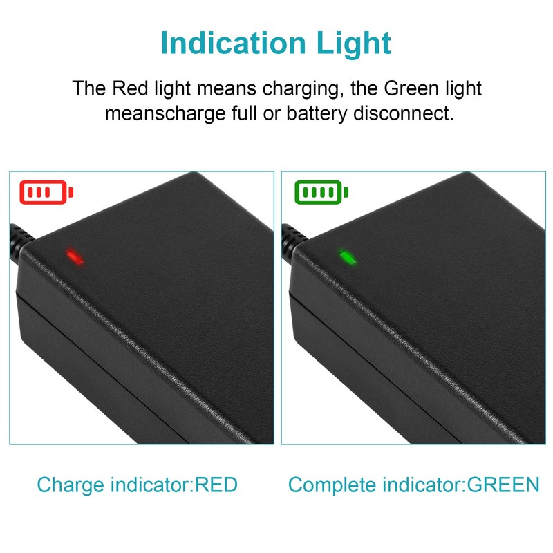 42V 2A Universal Charger for 36V Lithium Battery Most Brands with 5.5mm DC Plug