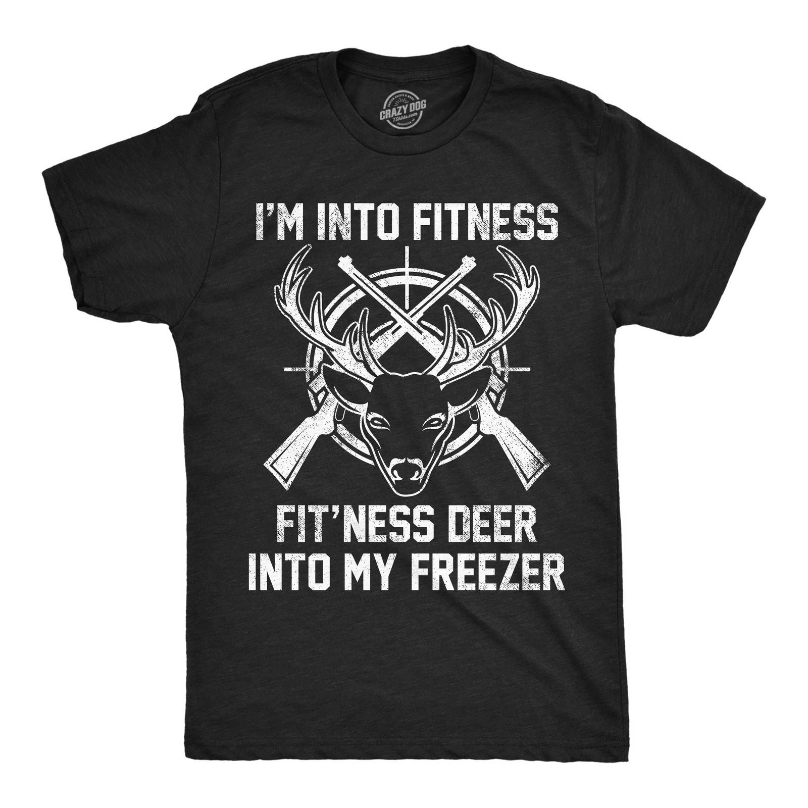 Mens Funny T Shirts Im Into Fitness Fitness Deer Into My Freezer Sarcastic gallery