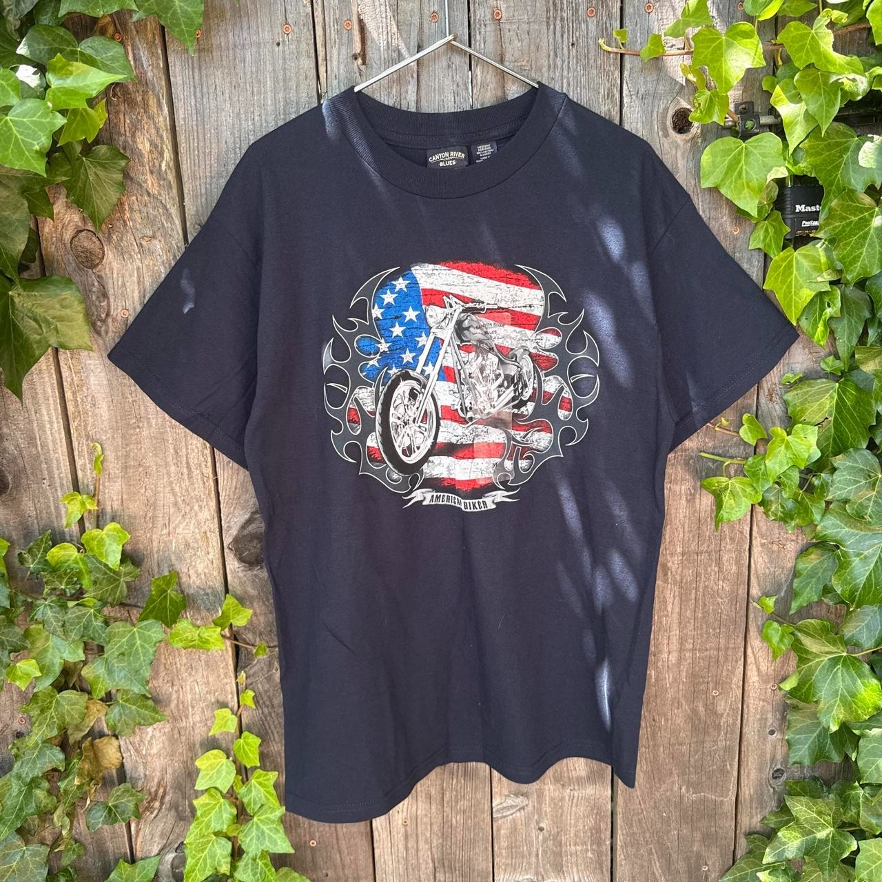 VINTAGE CANYON RIVER’S AMERICAN CHOPPER DEADSTOCK GRAPHIC SHIRT SIZE M gallery
