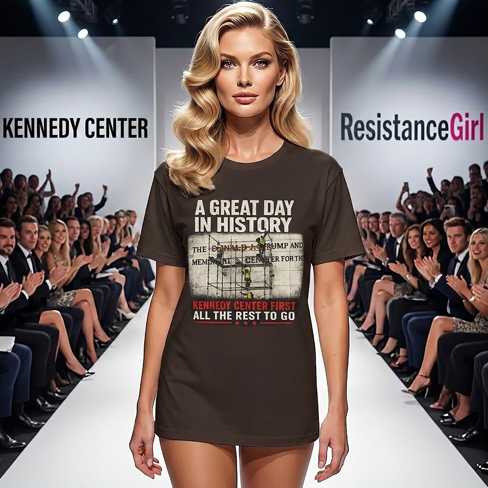 A Great Day in History T-Shirt | Kennedy Center Trump Name Removed gallery
